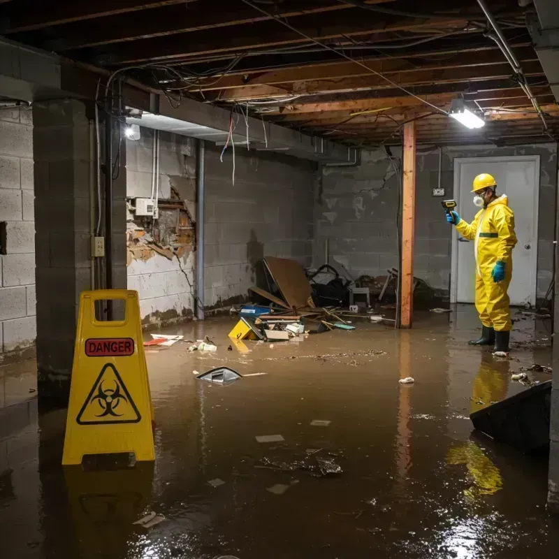 Flooded Basement Electrical Hazard in Arcadia, SC Property